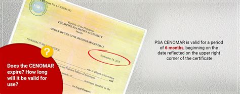 cenomar expiration|Request CENOMAR Certificate Online .